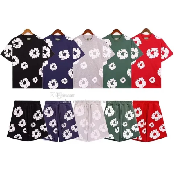 Denim Tears Cotton Wreath T-Shirt & Shorts Sets