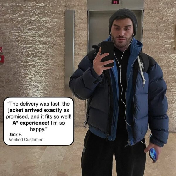 The North Face Blue Puffer Jacket - Image 8